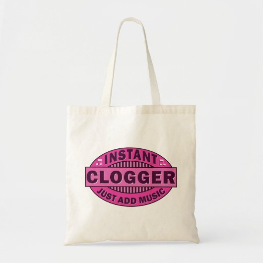 Tote Bag Clogger instantané ajoutent juste le rose de (Devant)