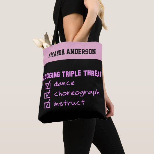 Tote Bag Clogging Triple Threat Dance Chorégraphe instructe (De près)