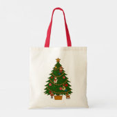 Tote Bag Cloisonne Art Christmas Tree Character Ornaments (Dos)