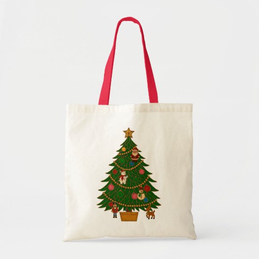 Tote Bag Cloisonne Art Christmas Tree Character Ornaments (Devant)