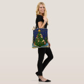 Tote Bag Cloisonne Art Whimsical Forest Classic Christmas  (Sur le modèle)