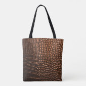 Tote Bag Closeup : crocodile texture cuir. (Dos)