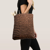 Tote Bag Closeup : crocodile texture cuir. (De près)