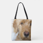 Tote Bag Closeuse de coquelicot de Goldendoodle (Dos)
