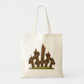 Tote Bag Clôture en bois cassée Ferme rustique (Devant)