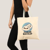 Tote Bag Cloud Backup Funky Computer Météo Pun (Devant (produit))