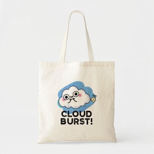 Tote Bag Cloud Burny Funny Cloud Fart Pun (Devant)