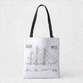 Tote Bag Cloud de vol de l'expédition clipper - Blueprint B (Devant)