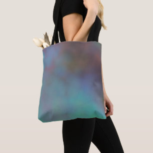 Tote Bag Cloud gris turquoise et violet abstrait