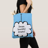 Tote Bag Cloud personnalisé sur une chaîne (De près)
