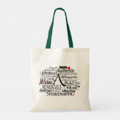 Tote Bag Cloud Word Adjectif commençant par la lettre A (Dos)