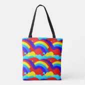 Tote Bag Clouds arc-en-ciel colorés Enfants Motif (Dos)