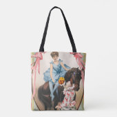 Tote Bag Clown Distribuant Des Fleurs À Une Femme À Cheval (Dos)