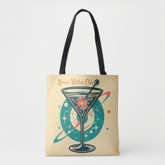 Tote Bag Club Atomic Martini Espace Âge (Devant)