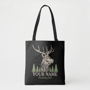 Tote Bag Club de chasse personnalisé Hunter Deer Elk Antler
