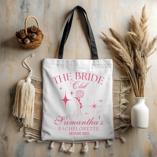 Tote Bag Club de la mariée boule à facettes