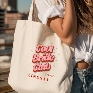 Tote Bag Club de la Mariée Cool Rétro Enterrement de Vie de