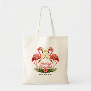 Tote Bag Club de Tennis Flamant Vintage Personnalisé
