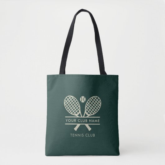 Tote Bag Club de tennis moderne Nom Équipe Joueurs Custom S (Devant)