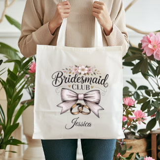 Tote Bag Club des demoiselles d'honneur Coquette Fleurs à r