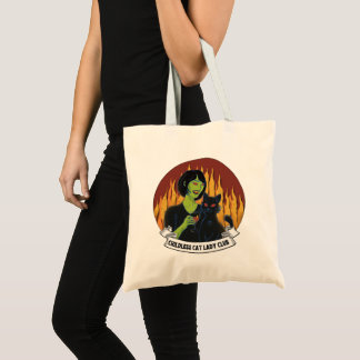 Tote Bag Club Lady Chat sans enfant (menton propre) Fourre-