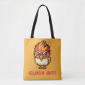Tote Bag Cluck Off| Drôle poulet (Devant)