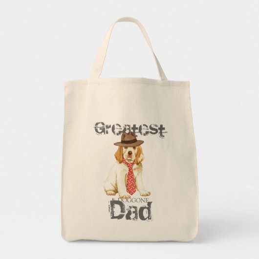 Tote Bag Clumber Spaniel Heart Papa (Devant)
