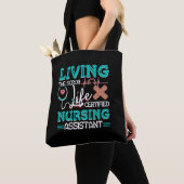 Tote Bag CNA Certified Nursing Assistant - Living The Scrub (De près)