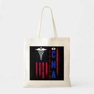 Tote Bag CNA Nurse USA Drapeau Certified Nurse Assistant Ho