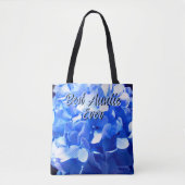 Tote Bag Cobalt bleu floral élégant bleu hydrangées (Devant)