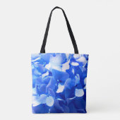 Tote Bag Cobalt bleu floral élégant bleu hydrangées (Dos)