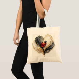 Tote Bag Coccinelle Cocardière Feuille de Coeur 