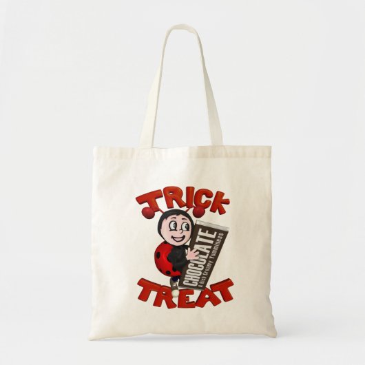 Tote Bag Coccinelle d'accro du chocolat - conception de (Devant)