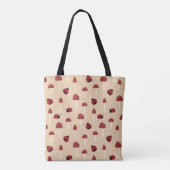 Tote Bag Coccinelles et Champignons Rouges (Dos)