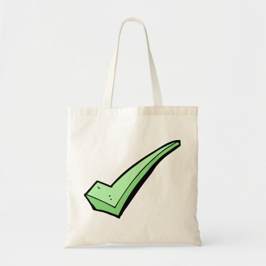 Tote Bag Coche Vert Symbole de Validation (Devant)