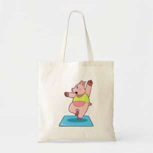 Tote Bag Cochon au yoga Fitness