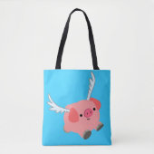 Tote Bag Cochon De Dessin À Charme (Devant)