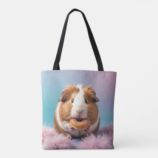 Tote Bag Cochon De Guinée Mignonne Avec Gradient Pastel De  (Dos)