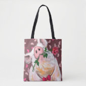 Tote Bag Cochon de souris - Romantique - drôle (Devant)