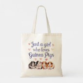 Tote Bag Cochon d'Inde à l'aquarelle mignon (Dos)