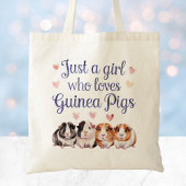 Tote Bag Cochon d'Inde à l'aquarelle mignon