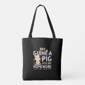 Tote Bag Cochon d'Inde Mignon a Mangé Mon Devoir (Dos)