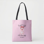 Tote Bag Cochon mignon sur toute impression (Devant)