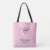 Tote Bag Cochon mignon sur toute impression (Dos)