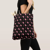 Tote Bag Cochon rose mignon Piggy and Hearts Motif animal d (De près)