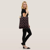 Tote Bag Cochon rose mignon Piggy and Hearts Motif animal d (Sur le modèle)