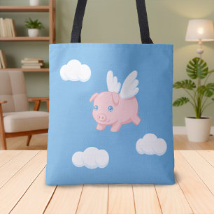 Tote Bag Cochon Volant - Porcelet Mignon avec des Ailes