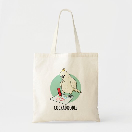 Tote Bag Cockadoodle amusant Cockatoo Pun (Devant)