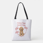 Tote Bag Cockapoo Bisous Vœux de la Saint-Valentin Amoureux (Dos)