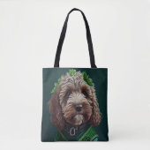 Tote Bag Cockapoo Dog en robe de fête St. Patrick (Devant)